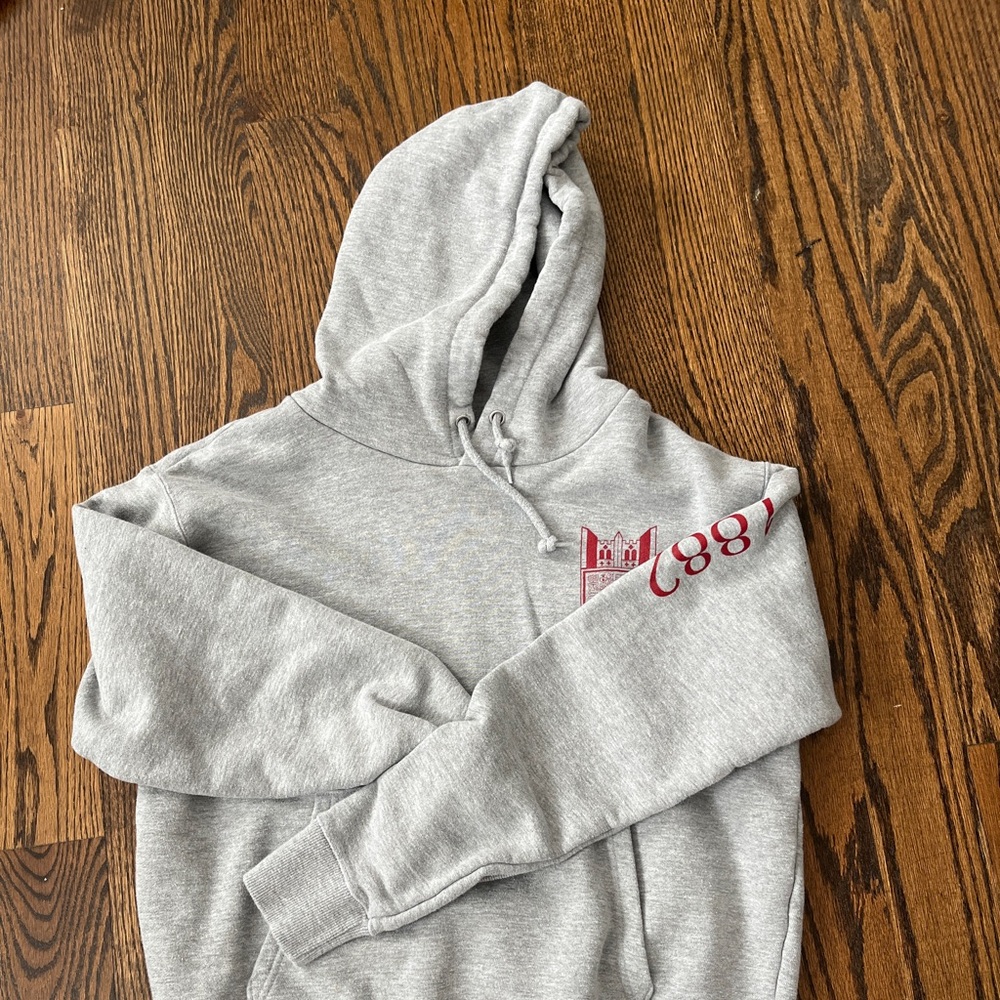 Waseda University Hoodie w/ Logo & Sleeve Design